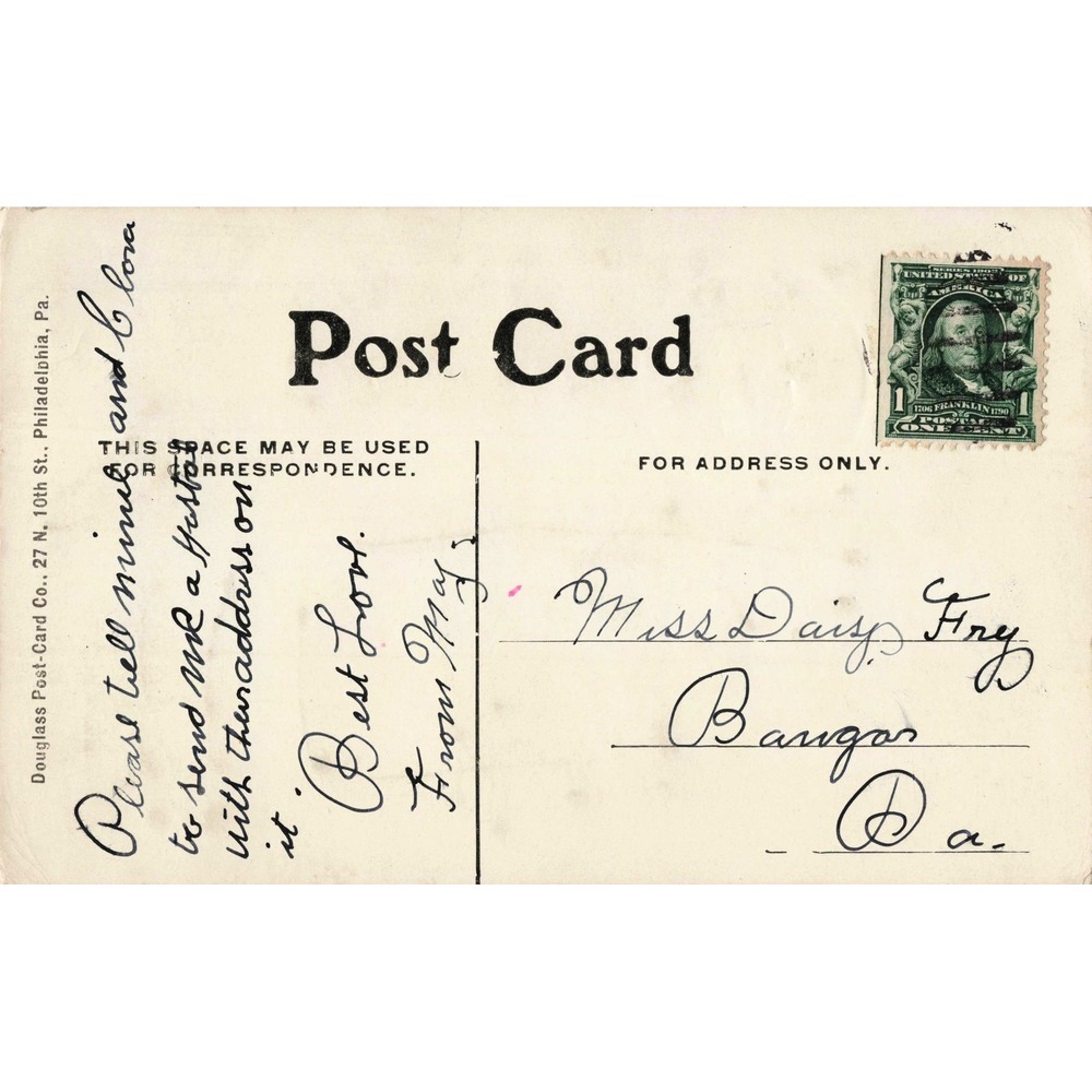 Wind Gap Pennsylvania PA Postcard Sunset on the River Glitter Greetings c1910 - Picture 2 of 2
